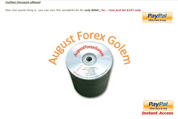 August Forex Golem Price