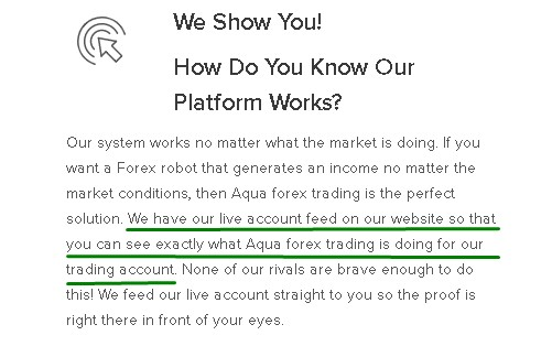 Aqua Forex Trading results