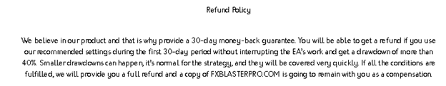 FX Blaster Pro refund