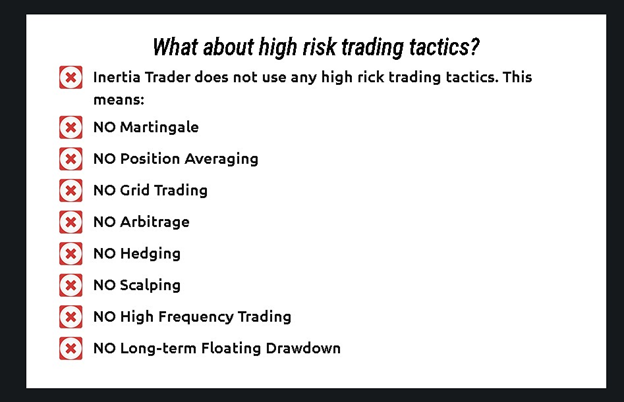 Inertia Trader high-risk trading tactics