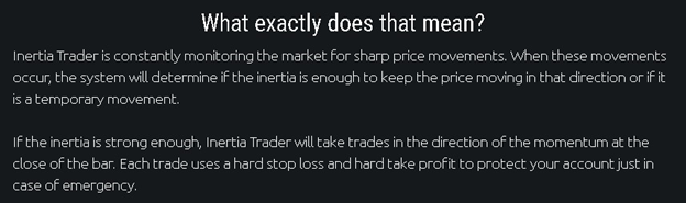 Inertia Trader Trading Strategy