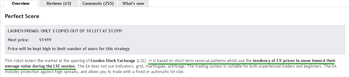 Perfect Score Trading Strategy