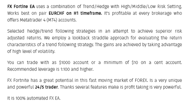 FX Fortnite EA Hedge/Trend Strategy