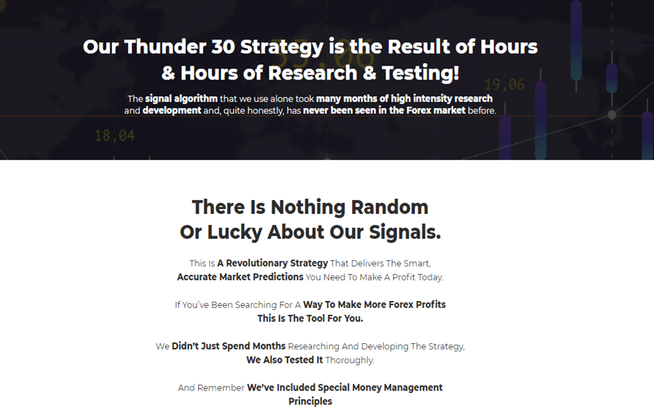 Thunder 30 Signals Trading Results