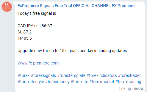 FX Premiere. Unverified Trading Results