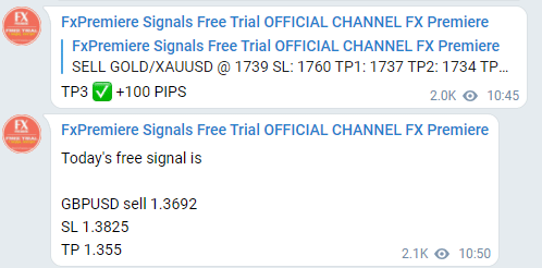 FX Premiere. Unverified Trading Results