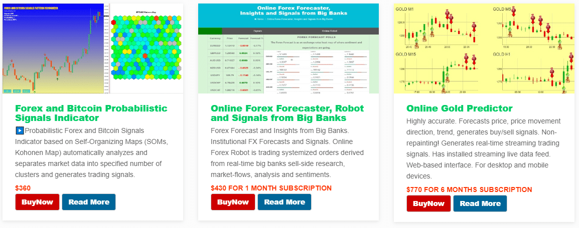 Altredo Forex Robots. The prices vary from $300 to up to $2000 for a lifetime copy.