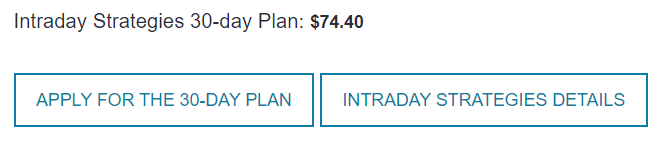 DDMarkets intraday strategies 30-day pricing plan.