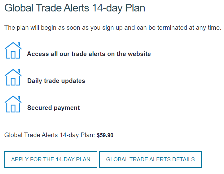 DDMarkets 14-day pricing plan.