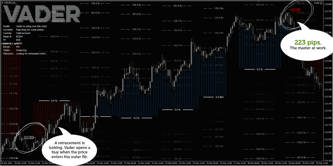 Vader Forex Robot screenshot.