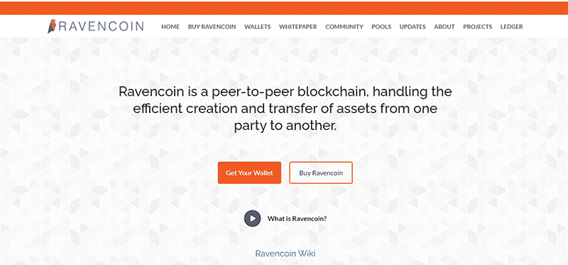 The RavenCoin website.