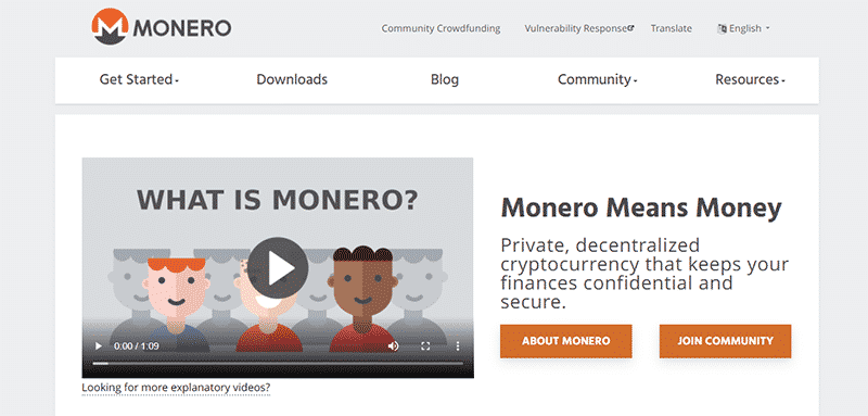 The Monero website.