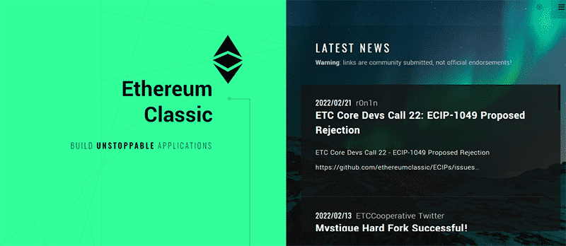 The ETC website.