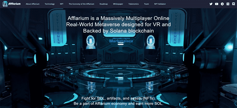 The Afflarium start page