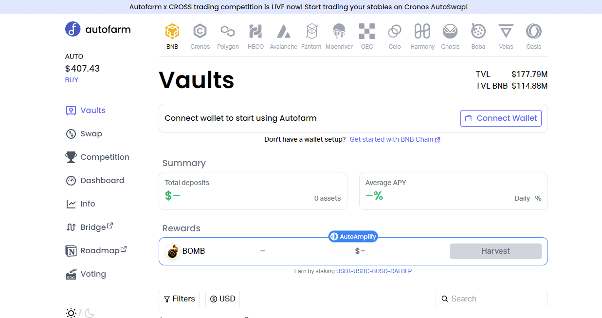 Autofarm platform