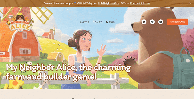 Alice home page