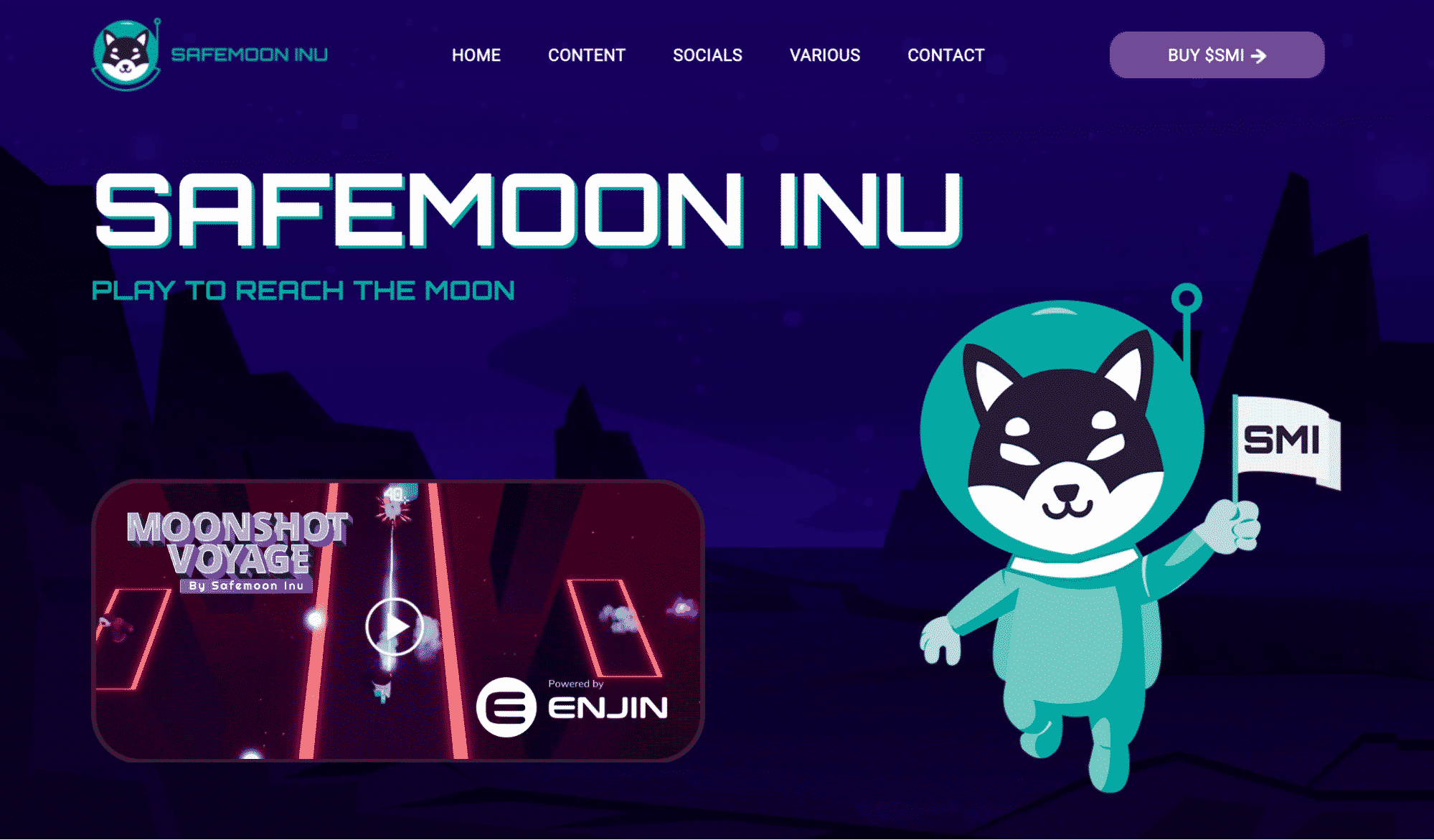 Safemoon Inu’s homepage