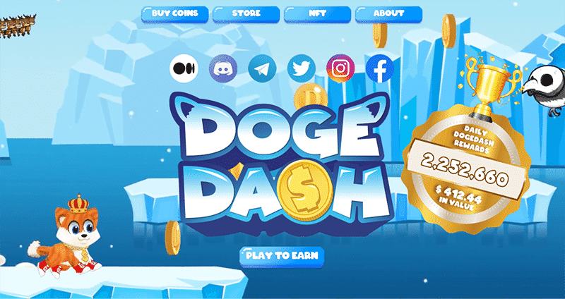 Doge Dash’s homepage