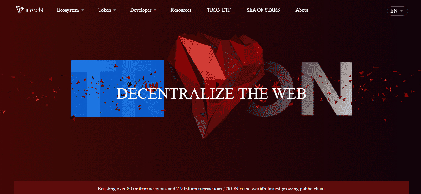 Tron home page