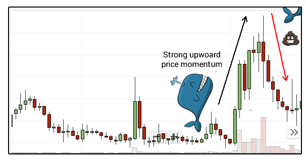 Chart showing Whales price manipulation