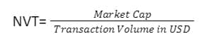 Network Value to Transaction Ratio