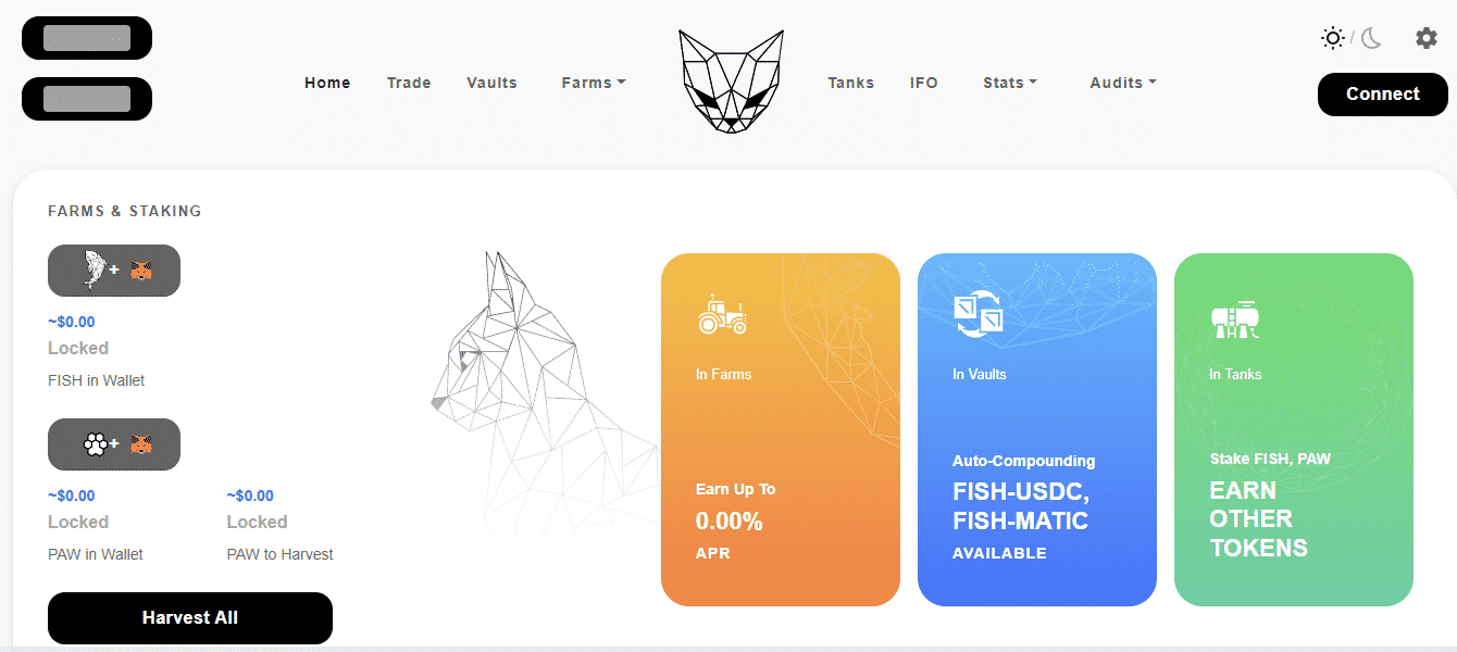 Polycat Finance home page