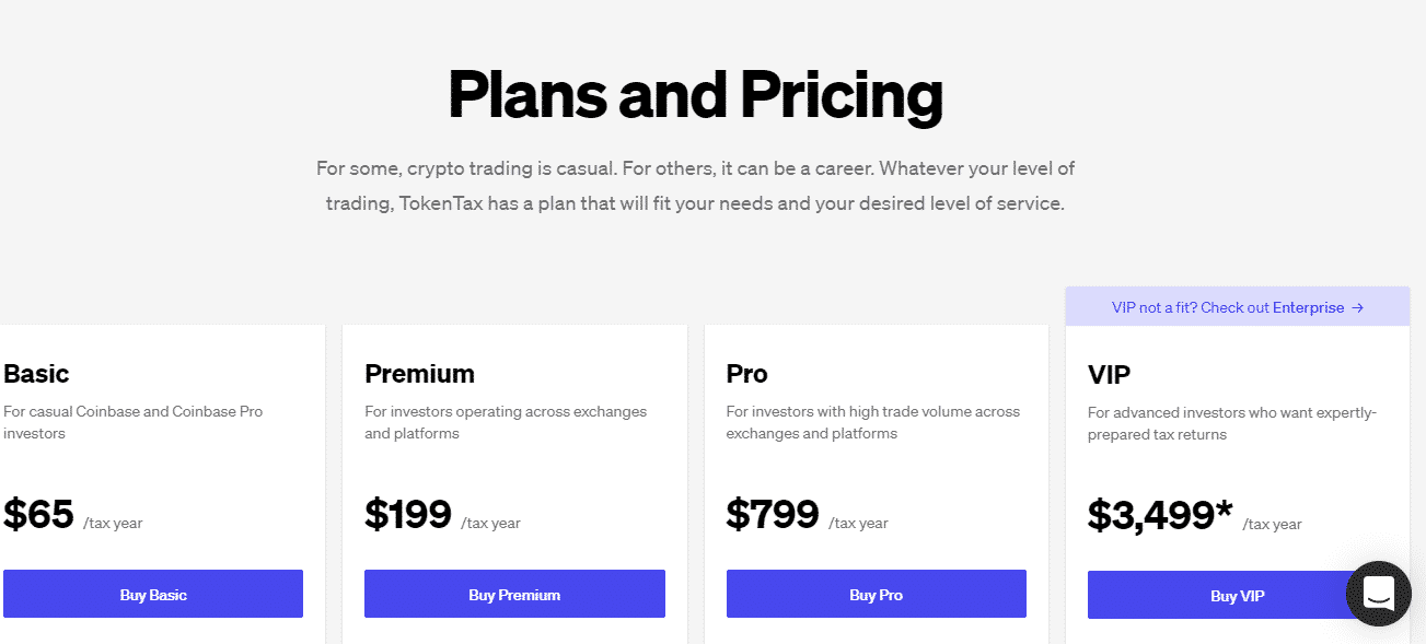 TokenTax payment plans