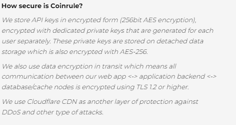 Security of Coinrule.