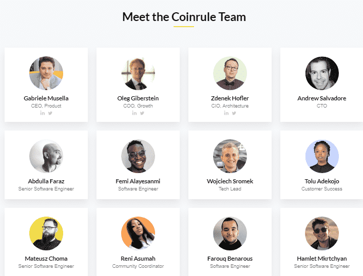 The developing team of Coinrule.