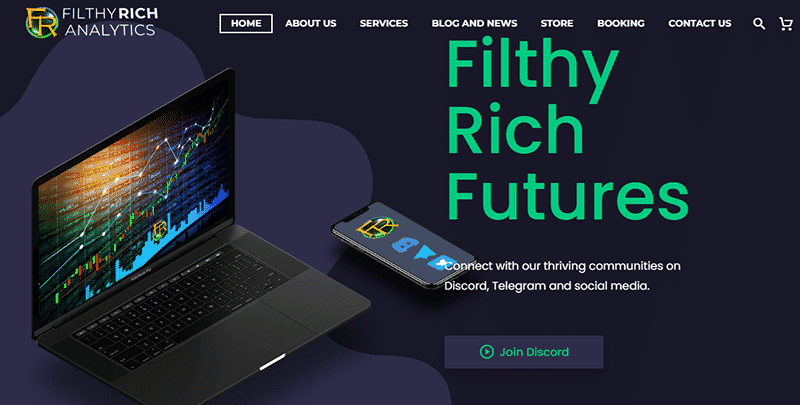 Filthy Rich Futures home page