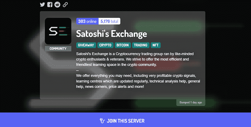 Satoshi's Exchange home page
