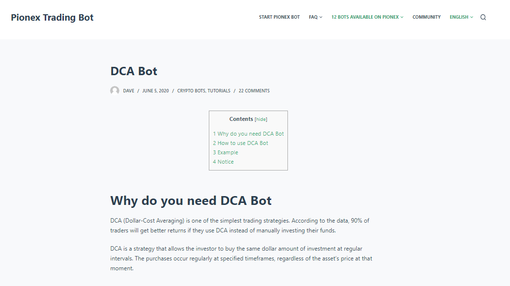 Dollar-Cost Averaging (DCA) Bot