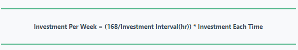 Calculating investment per week.